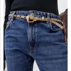 Zara | Accessories | Zara Thin Jewel Belt | Poshmark